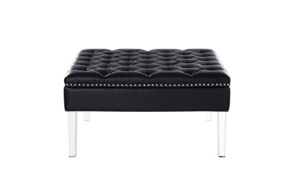 Picture of [FLOOR MODEL CLEARANCE] CLOVER Button Tufted Cocktail Ottoman (Dark)