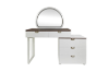 Picture of THIAGO 5-Drawer 100-140 Extension Tray Top Dressing Table with LED Mirror and Zerra Makeup Stool Set