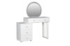 Picture of KALINA 5-Drawer 80-120 Dressing Table with LED Mirror and Zerra Makeup Stool Set