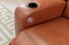 Picture of (FLOOR MODEL CLEARANCE) FARMLYN Electric Adjustable Seat Reclining Corner Sofa/Modular Sofa with USB Port and LED Light (Brown)