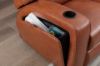 Picture of (FLOOR MODEL CLEARANCE) FARMLYN Electric Adjustable Seat Reclining Corner Sofa/Modular Sofa with USB Port and LED Light (Brown)