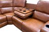 Picture of (FLOOR MODEL CLEARANCE) FARMLYN Electric Adjustable Seat Reclining Corner Sofa/Modular Sofa with USB Port and LED Light (Brown)