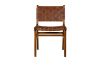 Picture of NOELLE Natural Cow Leather Solid Teakwood Chair