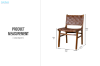 Picture of NOELLE 100% Genuine Cow Leather Solid Teakwood Chair