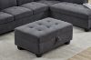 Picture of NEBULA Pro Sectional Sofa with Storage Ottoman & Drop-Down Console & USB Port (Dark Grey)