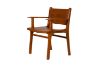Picture of MEHRI 100% Genuine Goat Leather Solid Teakwood Armchair