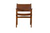 Picture of MEHRI 100% Genuine Goat Leather Solid Teakwood Armchair