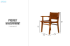 Picture of MEHRI Natural Goat Leather Solid Teakwood Armchair