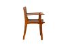 Picture of MEHRI 100% Genuine Goat Leather Solid Teakwood Armchair