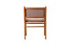 Picture of MEHRI 100% Genuine Goat Leather Solid Teakwood Armchair