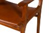 Picture of MEHRI Natural Goat Leather Solid Teakwood Armchair