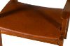 Picture of MEHRI 100% Genuine Goat Leather Solid Teakwood Armchair