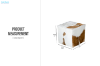 Picture of SOFIA Natural Goat Hide Solid Teakwood Square Stool