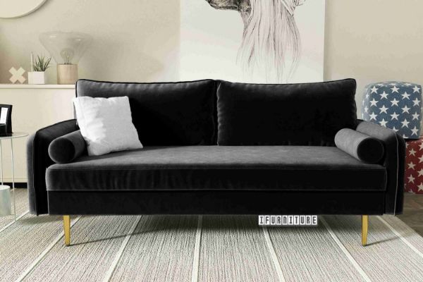 Picture of HENRY 3 Seat Sofa *Black Velvet