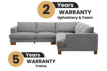 Picture of CONNERY Extra Large Sectional Sofa with Deep Seating & Ash Wood Base