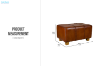 Picture of SHILPI Natural Cow Leather Solid Teakwood Bench