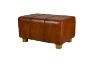 Picture of SHILPI Natural Cow Leather Solid Teakwood Bench