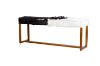 Picture of CAIMA 120 Natural Cowhide Solid Teakwood Bench