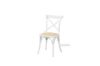 Picture of (FLOOR MODEL CLEARANCE) ALBION Solid Beech Cross Back Dining Chair with Rattan Seat (White)