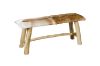 Picture of LUANA 100 Natural Cowhide Solid Teakwood Bench