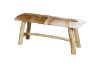 Picture of LUANA 100 Natural Cowhide Solid Teakwood Bench