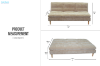 Picture of PASHA 3 Seater Sofa Bed (Light Brown)