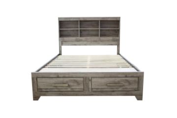 Picture of  [FLOOR MODEL CLEARANCE] AGILENT Storage Bed Frame with Built-in Shelves - Queen Size