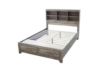 Picture of  [FLOOR MODEL CLEARANCE] AGILENT Storage Bed Frame with Built-in Shelves - Queen Size