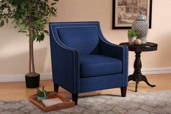 Picture of  [FLOOR MODEL CLEARANCE]  ABBEY Fabric Arm Chair (Skyblue)
