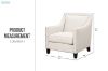 Picture of  [FLOOR MODEL CLEARANCE] ABBEY Fabric Arm Chair (White)