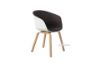 Picture of  [FLOOR MODEL CLEARANCE] OSAKA  Wood Legs Dining Chair with Inner Upholstery  *Brown / Grey