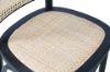Picture of  [FLOOR MODEL CLEARANCE]  SYDNEE Solid Beech Rattan Back and Seat Dining Chair (Black)