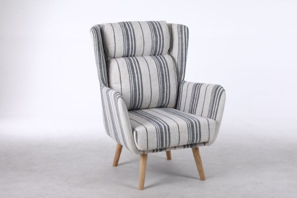 Picture of  [FLOOR MODEL CLEARANCE]  PISA Lounge Chair (Navy Stripe)