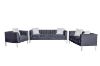 Picture of  [FLOOR MODEL CLEARANCE]  LARKIN 1 Seater Velvet Sofa (Grey)