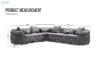 Picture of [FLOOR MODEL CLEARANCE] PIEDMONT Chesterfield Velvet Sectional Sofa (Grey)