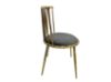 Picture of [FLOOR MODEL CLEARANCE] MARBELLO Gold Frame Velvet Dining Chair (Grey)