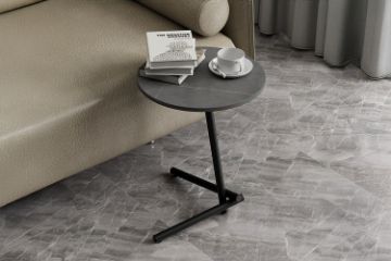Picture of [FLOOR MODEL CLEARANCE] CARA H50 Sintered Stone Side Table (Grey Marble)