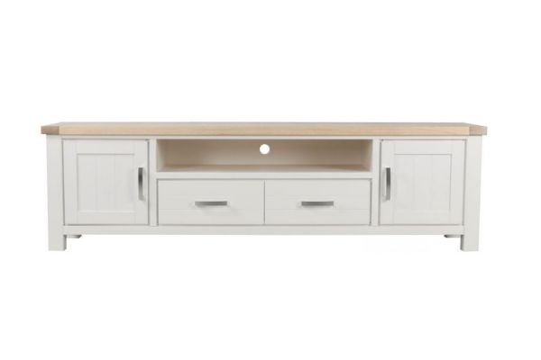 Picture of [FLOOR MODEL CLEARANCE] SICILY 201 2-Drawer Solid Wood with Ash Top Large TV Unit