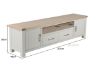 Picture of [FLOOR MODEL CLEARANCE] SICILY 201 2-Drawer Solid Wood with Ash Top Large TV Unit