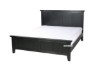 Picture of CAROL  Solid Acacia Bed in Queen Size (Black)