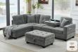 Picture of NEBULA Pro Sectional Sofa with Storage Ottoman & Drop-Down Console & USB & Type-C Port (Misty Grey)