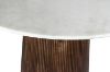 Picture of HUBIE D130 Mango Wood Round Dining Table With Marble Top