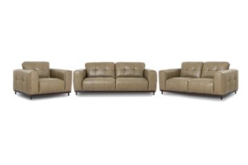 Picture of KALONA 3/2/1 Seater 100% Genuine Leather Sofa Range (Taupe)