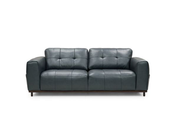 Picture of KALONA 3/2/1 Seater 100% Genuine Leather Sofa Range (Dark Blue) - 3 Seater
