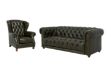 Picture of BAMBURGH 3/1 Seater 100% Genuine Leather Chesterfield Sofa Range