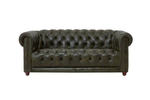 Picture of BAMBURGH 100% Genuine Leather 3 Seater Chesterfield Sofa