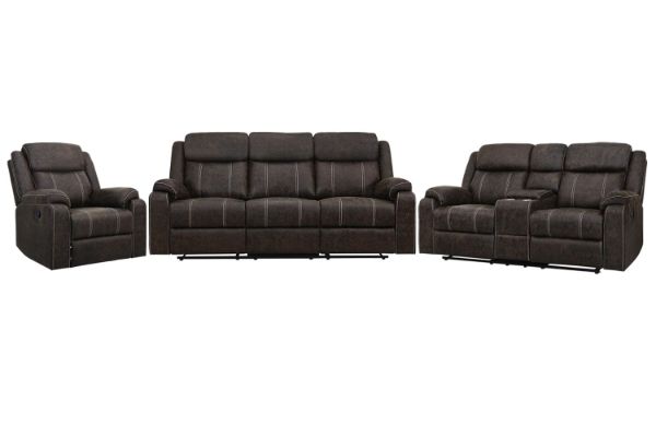 Picture of TANDY Manual Reclining Sofa Range with Drop-Down Console & Cup Holders