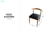 Picture of HORN Dining Chair with Black Cushion - 4 Chairs in 1 Carton