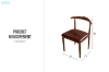 Picture of HORN Dining Chair with Brown Cushion - Each