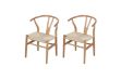 Picture of 53x50x79 WISHBONE Solid Wood Y Replica Chair (Natural) - 2 Chairs in 1 Carton